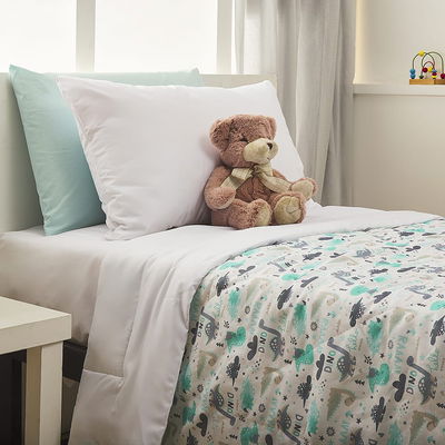 Cubrecamas Cover 1 1/2p | Dinos Blanco