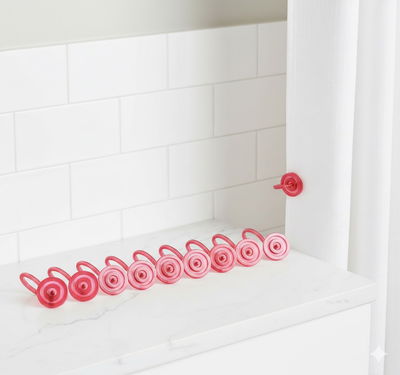 Ganchos de Baño | Plástico Rojo