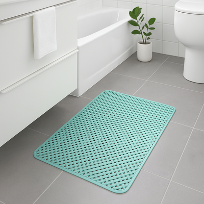 Alfombra Antideslizante Pvc| Verde Agua