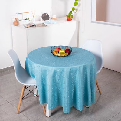 Mantel Redondo 180cm | Labrado Verde Agua 