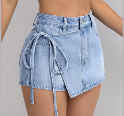Short Pollera jeans T:38