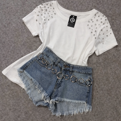 Remera importada T: M diamantes