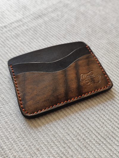 Tarjetero clásico de cuero diseño slim y elegante