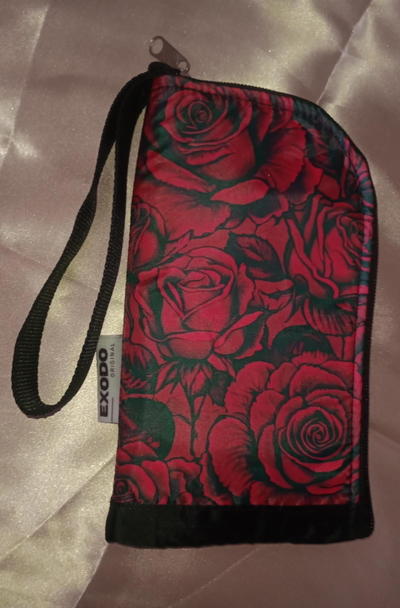 Billetera Porta celular rosas