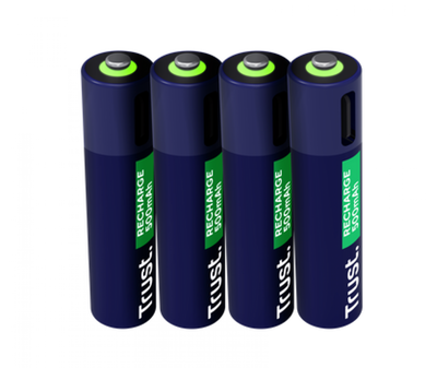 PILAS AAA RECARGABLES USB-C TRUST X4
