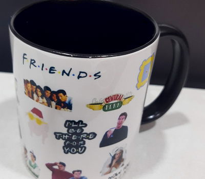 Taza Cerámico con fondo de Color