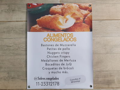 Banner publicitario con ojales en lona / Full color