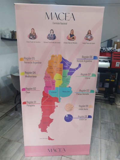 Portabanner de un tensor Tensor con Lona – 90 x 190 cm