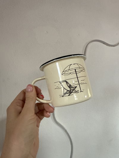 Jarrito enlozado olas