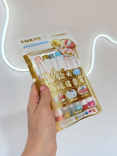 Marcadores punta picel acrílicos x6