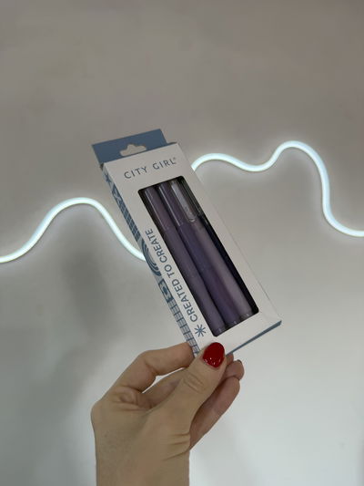 Kit lapiceras x5 lila