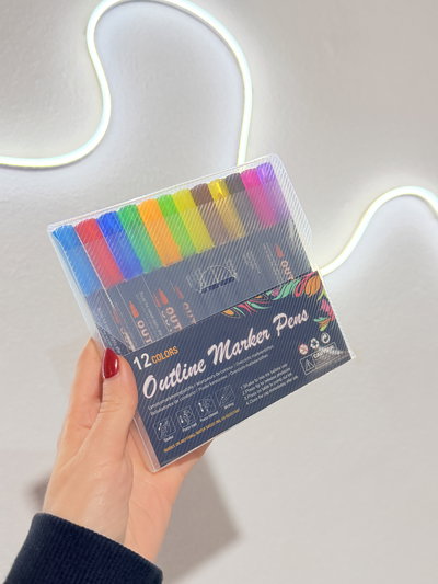 Marcadores glitter x 12