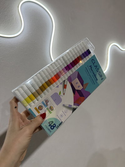 Fibras acrílicas x48 punta pincel