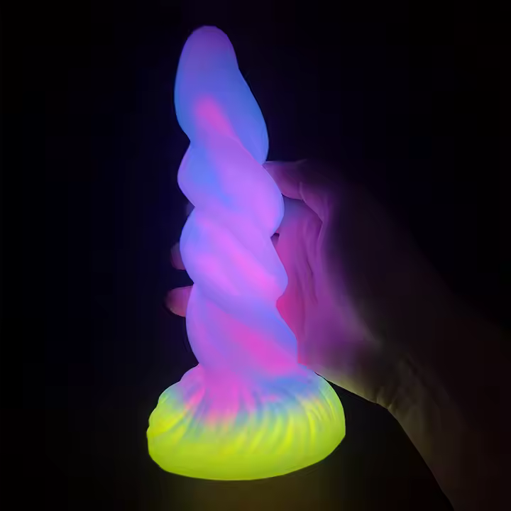 Dildo Monstruoso Unicornio Fluo con ventosa