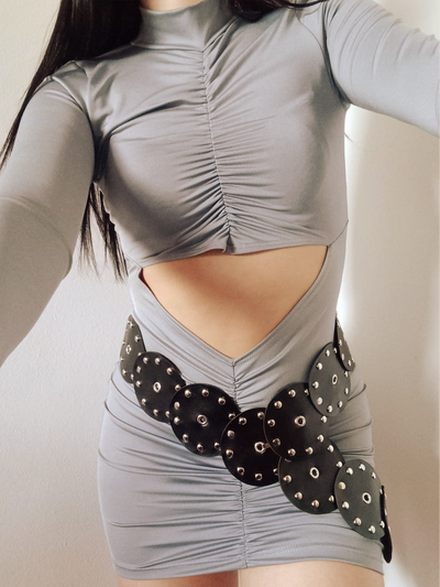Vestido M/L frunce 