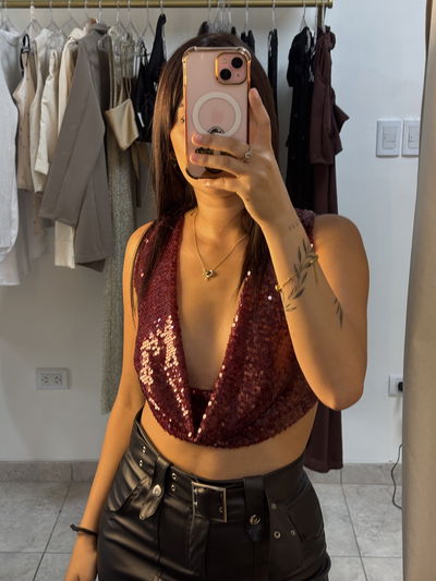 Top Ibiza Lentejuela 