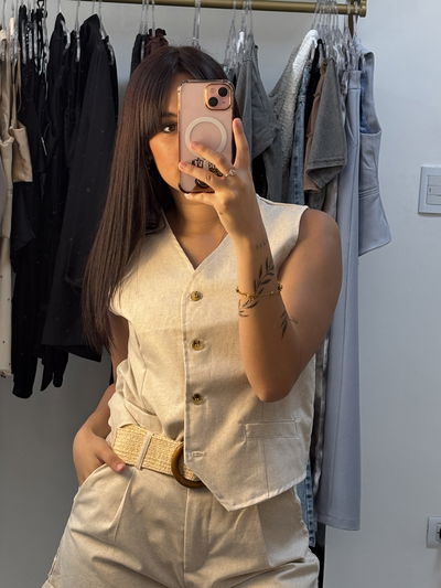 Chaleco Lino Importado