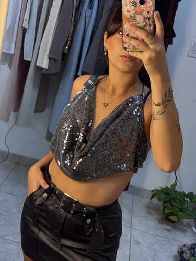 Top Ibiza Lentejuela 