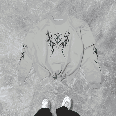Berserk - Remera Doble Manga Boxy Fit Algodón Rústico