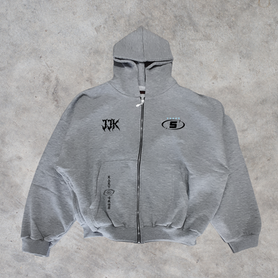 Satoru Gojo - Campera Boxy Fit De Frisa Peinada Premium Con Cierre Metalizado