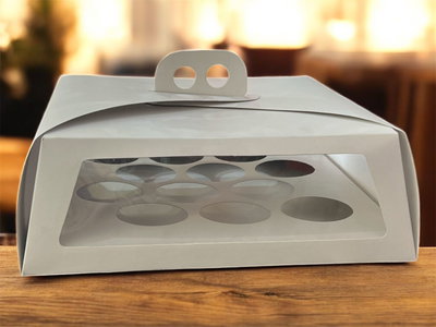 CAJA  P/MUFFINS P/ 12U. 30x30x10