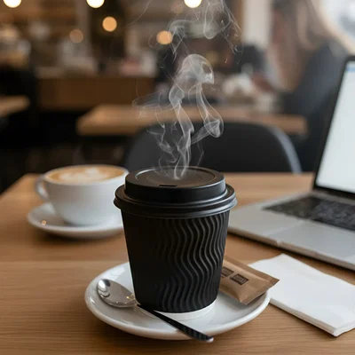 VASO POLIPAPEL  8oz RIPPLE X10u