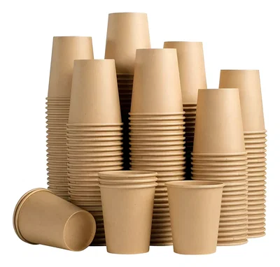 VASO POLIPAPEL  8oz MARRON X10u 