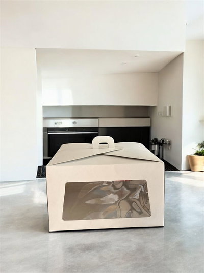 CAJA C/VISOR TORTA N°1   26x26x15