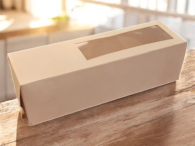 CAJA MACARRONES  BLANCA 21x6x6