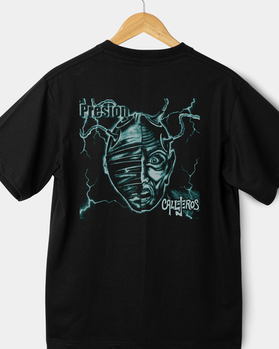 Remera oversize - Presión azul