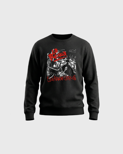 Buzo cuello redondo - La Renga esquivando