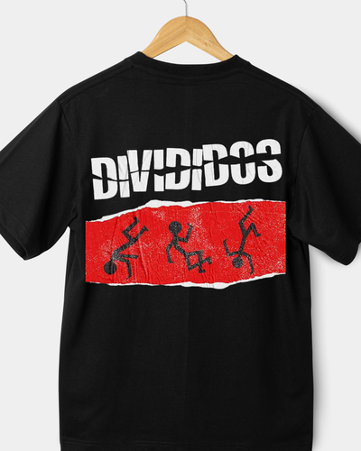 Remera oversize Divididos 40 Dibujos Ahí En El Piso