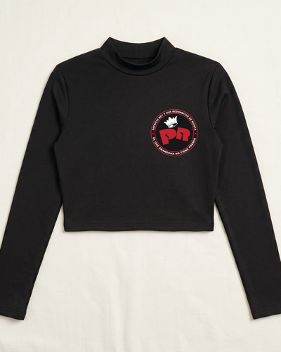 Top Crop Media Polera Manga Larga PR