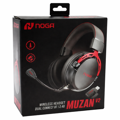 Auriculares Gamer Noga Muza v2 Dual Usb 2.4ghz o Bluetooth 