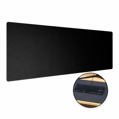 Mouse pad Gaming 70x30cm Xl Antideslizante liso negro reforzado doble costura