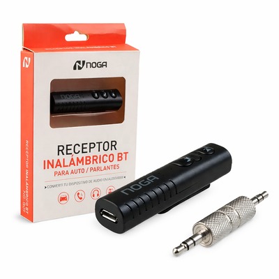 Receptor Bluetooth Noga Auto Parlantes Aux 3.5mm Recargable