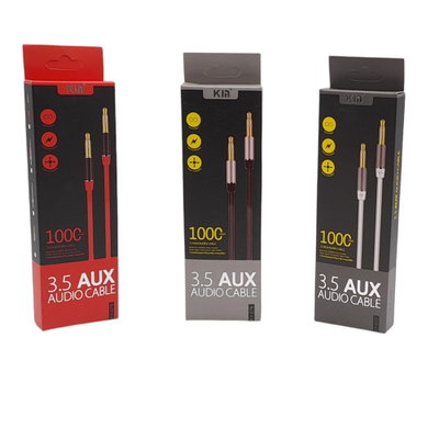Cable Auxiliar 3.5mm a 3.5mm 1 Metro Punta Dorada ideal funda de celulares