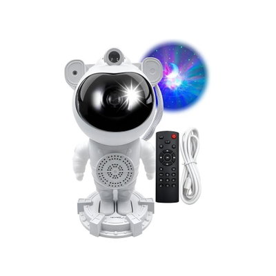 Proyector Astronauta Galaxia y Luna LED con Control Remoto USB