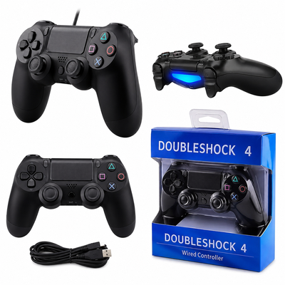Joystick Tipo PS4 Doubleshock 4 Con Cable USB – Compatible PC / PS4 Genérico