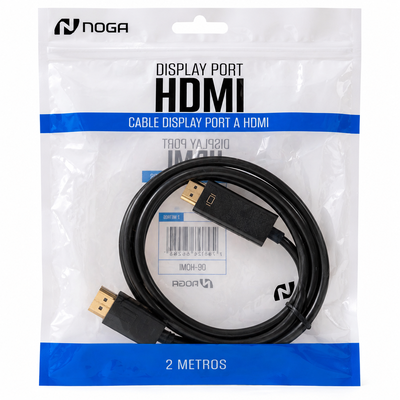 Cable DisplayPort a HDMI 2 Metros Noga Full HD 1080p PC a TV Monitor