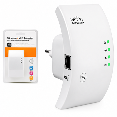 Repetidor WiFi Wireless-N 300Mbps Extensor de Señal con Puerto LAN