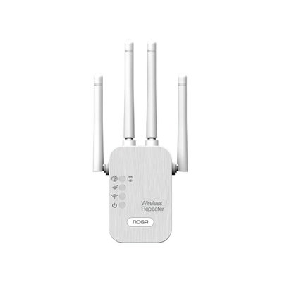 Repetidor WiFi Noga REP5 300Mbps 4 Antenas Extensor Señal Blanco