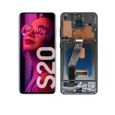 Modulo Compatible Pantalla S20 Samsung G980 Con Marco Negro