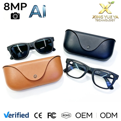 MT5-Ultra gafas inteligentes con IA cámara de 8 MP y 1080P Wi-Fi con estuche de carga