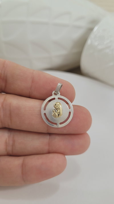 Medalla de plata Virgen Niña Combinada