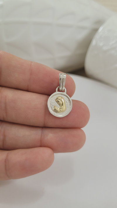 Medalla de plata Virgen Niña Combinada
