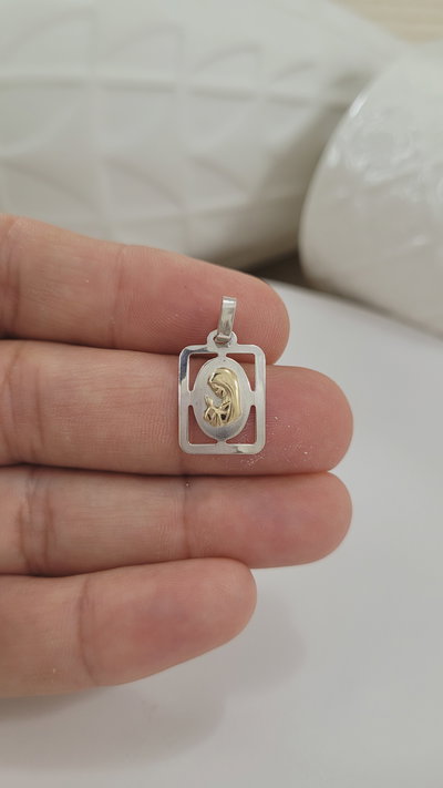 Medalla de plata Virgen Niña Combinada