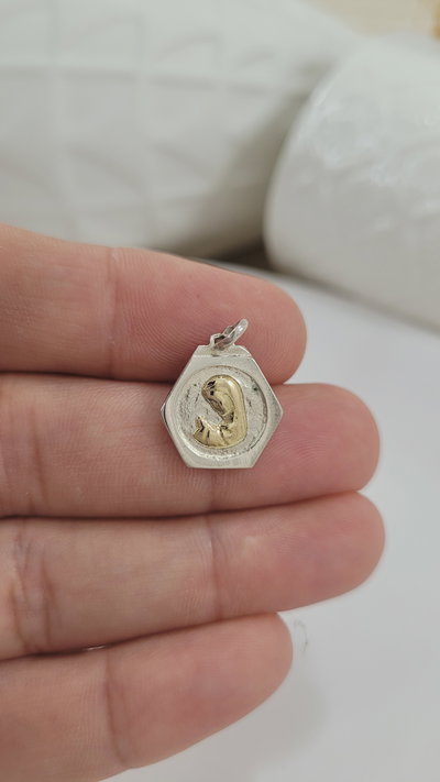 Medalla de plata Virgen Niña Combinada