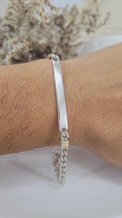 Pulsera Identidad de Plata combinada (PULI1011/4110)