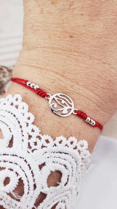 Pulsera de Plata Tejida ojo de Horus (PULCT1107/1050)